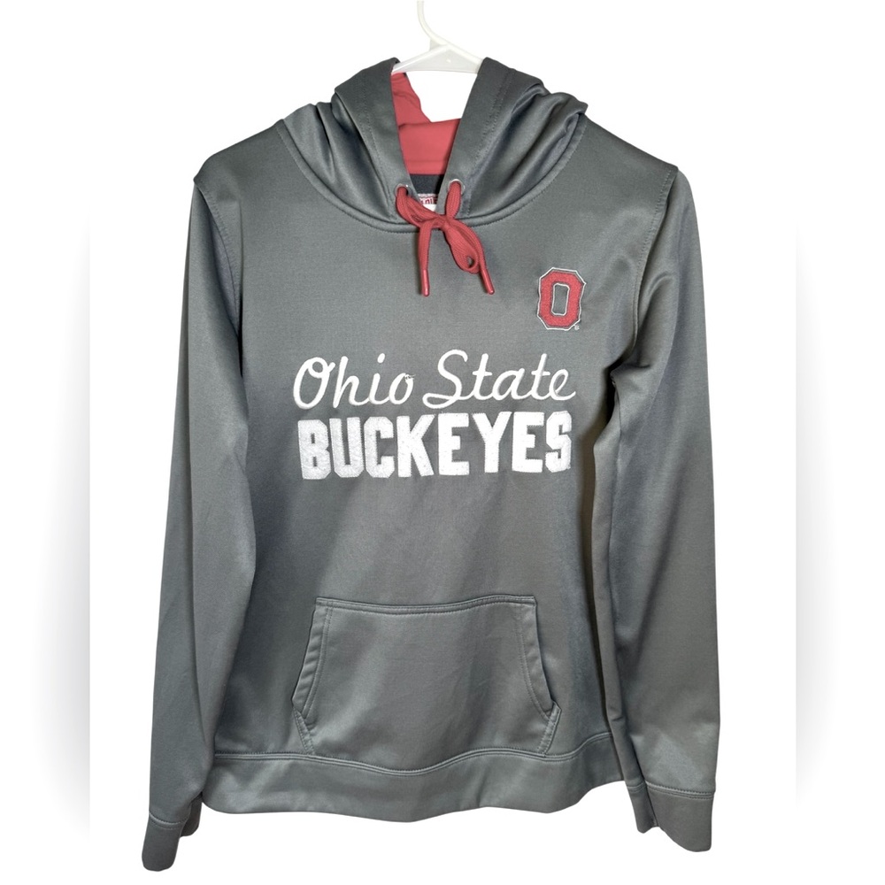 Ohio State Buckeyes Football Hoodie Boys Size Large Scarlet & Gray Please Read